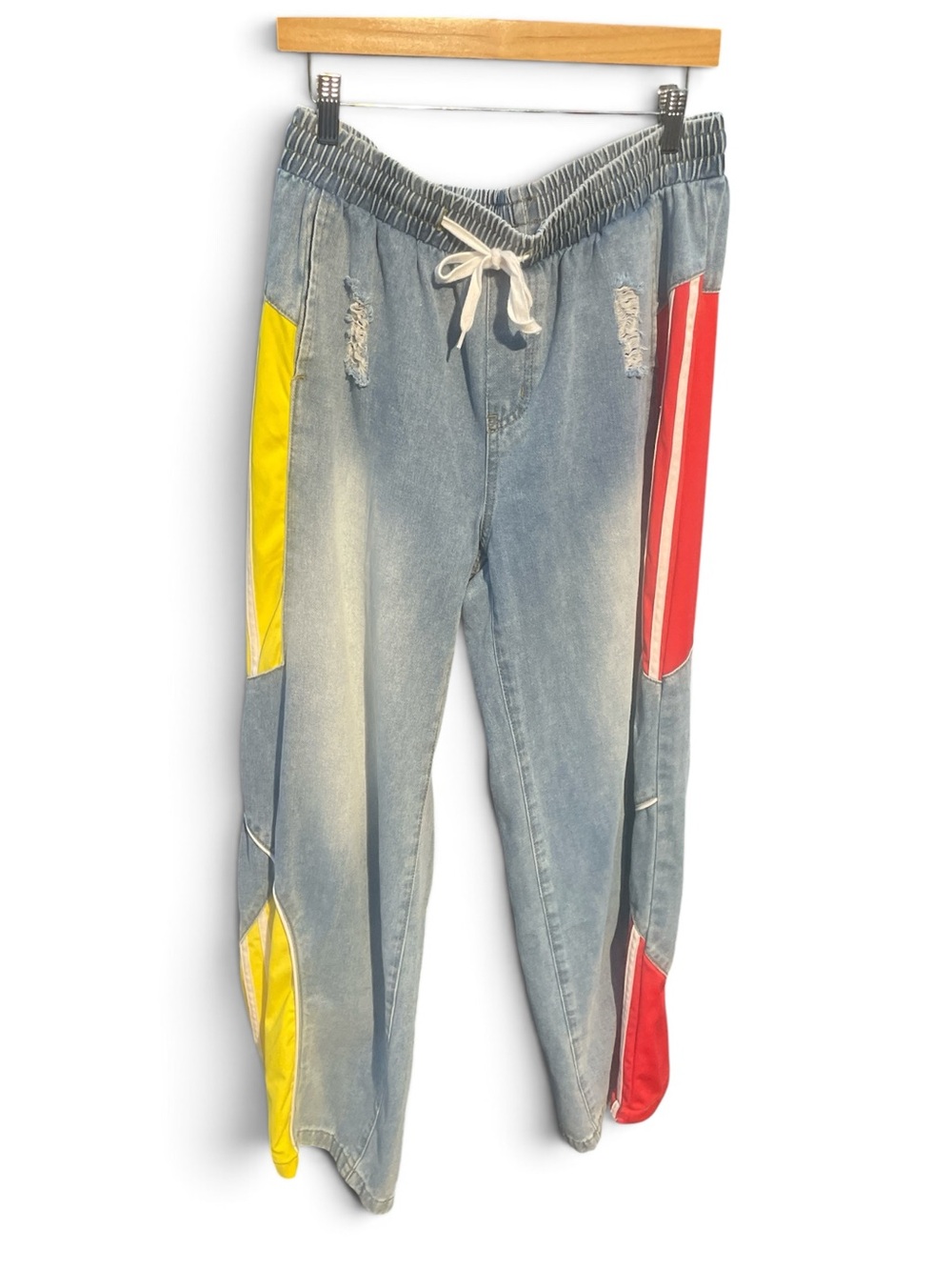 Women's Light Blue Denim Wide-Leg Jeans size  XL inseam 30 - Picture 2 of 2